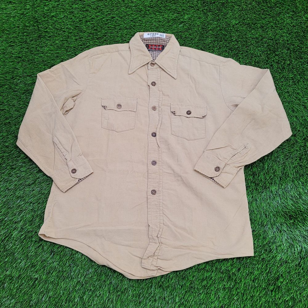 Men's Casual Button-Down Shirt - Beige